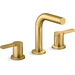 Kohler K33592-4K-2MB Vibrant Brushed Moderne Brass 8'' Widespread Bathroom Sink Faucet