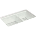 Kohler K8669-5UA1-FF Sea Salt Undermount Double Bowl Kitchen Sink