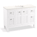 Kohler K33538-ASB-0 White Over 45" Wide Bathroom Vanity