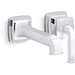 Kohler K26431-4-CP Polished Chrome Wall Mount Bathroom Sink Faucet