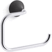 Kohler K27428-CBL Polished Chrome/Matte Black Towel Ring