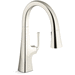 Kohler K22063-SN Vibrant Polished Nickel Pull-Out Spray Kitchen Faucet