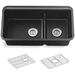 Kohler K27786-CM7 Matte Graphite Undermount Double Bowl Kitchen Sink