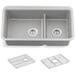 Kohler K27786-CM4 Matte Grey Undermount Double Bowl Kitchen Sink