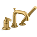 Kohler K35913-4-2MB Vibrant Brushed Moderne Brass Deck Mount Tub Faucet With Handshower