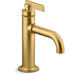 Kohler K35907-4K-2MB Vibrant Brushed Moderne Brass Single Hole Bathroom Sink Faucet