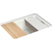 Kohler K8668-5UPC-NY Dune Single Bowl Kitchen Sink