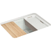 Kohler K8668-5UPC-FF Sea Salt Single Bowl Kitchen Sink