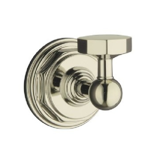 K13113-SN Pinstripe Robe Hook Bathroom Accessory - Vibrant Polished Nickel