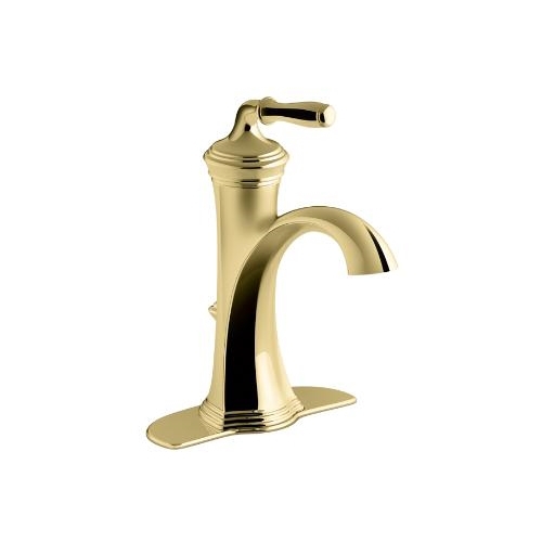 K193-4-PB Devonshire Single Hole Bathroom Faucet - Vibrant Polished Brass