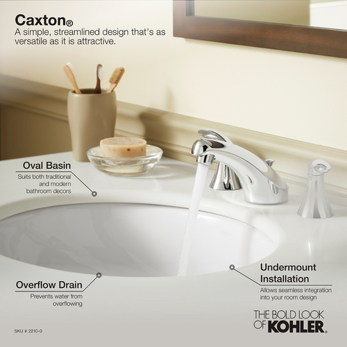 Kohler K-2210-0 Caxton Round Bathroom sale Sink Undercounter Lavatory White New