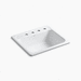 Kohler K5964-4-0 White Single Bowl Kitchen Sink