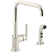 Kohler K7508-SN Vibrant Polished Nickel Single Handle Kitchen Faucet