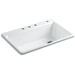 Kohler K5871-4A2-0 White Single Bowl Kitchen Sink