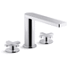 Kohler K73060-3-CP Polished Chrome 8'' Widespread Bathroom Sink Faucet