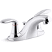 Kohler K15241-4DRA-CP Polished Chrome 4'' Centerset Bathroom Sink Faucet