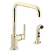 Kohler K7508-AF Vibrant French Gold Single Handle Kitchen Faucet