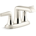 Kohler K26438-4-CP Polished Chrome Wall Mount Bathroom Sink Faucet