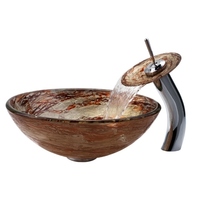  Ares Vessel Style Bathroom Sink - Ares Glass / Chrome