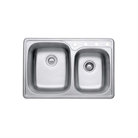 Double Bowl Kitchen Sink 33 x 22 x 9 Double Bowl Kitchen Sink 33 x 22 x 9
