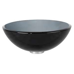KGV10414 Clear Vessel Style Bathroom Sink - Clear Black Glass /Antique Brass KGV10414 Clear Vessel Style Bathroom Sink - Clear Black Glass /Antique Brass