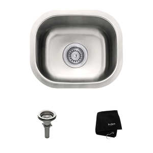 KKBU17 Stainless Steel Undermount - Single Bowl Kitchen Sink - Stainless Steel