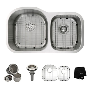 KKBU27 Stainless Steel Undermount - Double Bowl Kitchen Sink - Stainless Steel