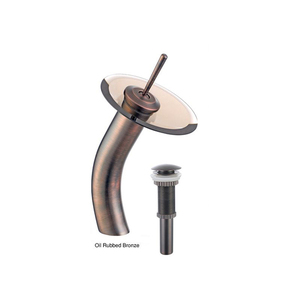 KKGW1700PU10ORBCL Waterfall Vessel Filler Bathroom Faucet - Clear Glass /Oil Rubbed Bronze KKGW1700PU10ORBCL Waterfall Vessel Filler Bathroom Faucet - Clear Glass /Oil Rubbed Bronze
