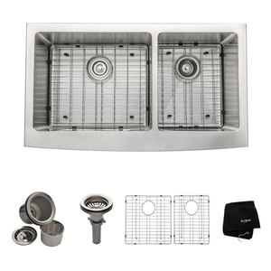 KKHF20336 Apron Front / Specialty Sink Kitchen Sink - Stainless Steel KKHF20336 Apron Front / Specialty Sink Kitchen Sink - Stainless Steel