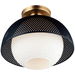 Maxim M10083WTBKSBR Black Flush Mount Ceiling Light