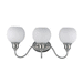 Maxim M1113SWSN Satin White / Satin Nickel 3 Bulb Bathroom Light
