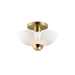 Maxim M11390WTSBR White/Satin Brass Flush Mount Ceiling Light