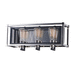 Maxim M12153BKPN Black / Polished Nickel 3 Bulb Bathroom Light