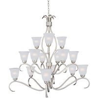  Basix Large Foyer Chandelier Chandelier - Satin Nickel