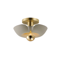  Poppy Flush Mount Ceiling Light - Silver Gold / Satin Brass