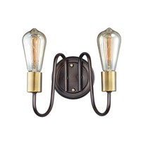  Haven Multi Bulb Wall Sconce - Oil Rubbed Bronze / Antique Brass