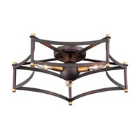  Wellington Flush Mount Ceiling Light - Oil Rubbed Bronze / Antique Brass