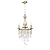  Cebu Mini Chandelier - Capiz / Gold Silver