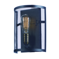  Palladium 1 Bulb Wall Sconce - Black / Natural Aged Brass