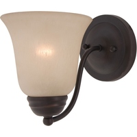  Basix 1 Bulb Wall Sconce - Oil Rubbed Bronze / Wilshire