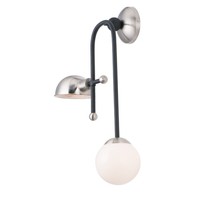  Mingle Multi Bulb Wall Sconce - Black / Satin Nickel