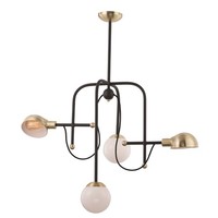  Mingle Mini Chandelier - Bronze / Satin Brass