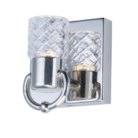  Crystol 1 Bulb Wall Sconce - Polished Nickel