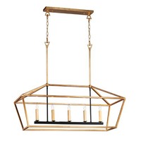  Abode Linear Pendant Pendant Light - Gold Leaf / Textured Black