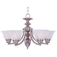  Malaga Mid Sized Chandelier Chandelier - Satin Nickel