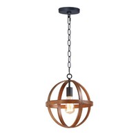  Compass Entrance / Foyer Pendant Light - Barn Wood / Black