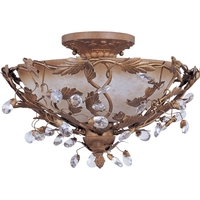  Elegante Semi Flush Mount Ceiling Light - Etruscan Gold