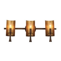  Candella 3 Bulb Bathroom Lighting - Chestnut Bronze / Gold