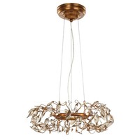  Crystal Garden Multi Light Pendant Light - Gold Leaf