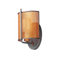  Caspian 1 Bulb Wall Sconce - Oil Rubbed Bronze / Antique Brass